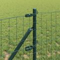 vidaXL Euro plotový základ 10 x 0,8 m PVC potiahnutá oceľ Zelená