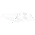 vidaXL Fóliovník s oceľovým rámom biely 64 m² 16x4x2 m