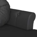 vidaXL Chesterfield lavica Čierna 120,5 x 65 x 75 cm Umelá koža