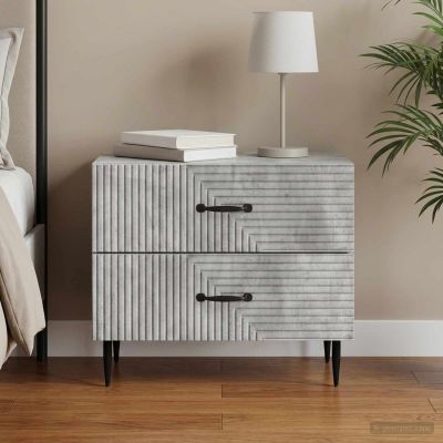 vidaXL Nočný stolík Betónovo sivá 62 x 34,5 x 47,5 cm Kompozitné drevo