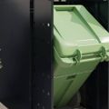 vidaXL Úložisko na 5 košov Wheelie Čierna 340 x 77,5 x 121,5 cm