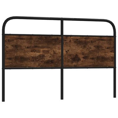 vidaXL Náhradné čelo postele, tmavý dub 150 cm, kompozitné drevo a oceľ
