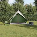 vidaXL Rodinný stan so strechou Zelená a biela 220 x 220 x 184 cm