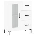 vidaXL Komoda lesklá biela 69,5x34x90 cm spracované drevo