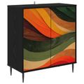 vidaXL Servírovacia skriňa BONN Čierny dub 69 x 33 x 76 cm