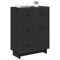 vidaXL Zásuvkový kabinet 66 x 34,5 x 90 cm Kompozitné drevo Čierna