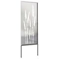 vidaXL Záhradná clona na súkromie Kvetinový Strieborná 50 x 140 cm