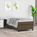 vidaXL Posteľný rám s boxspringom tmavohnedá 100x200 cm látka