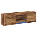 vidaXL TV skriňa s LED Staré drevo 140 x 34 x 40 cm Konštruované drevo