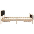 vidaXL Rám postele s čelnou doskou Čierna 140 x 190 cm látka