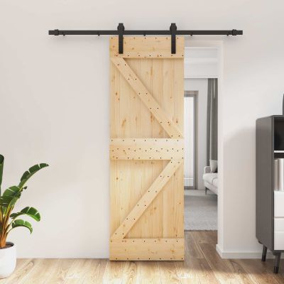 vidaXL Posuvné dvere Prírodná a čierna 70 x 210 cm