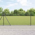 vidaXL Zvarené drôtené pletivo s betónovým základom 25 x 0,8 m Sivá