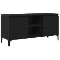 vidaXL TV skrinka 102 x 35 x 50 cm Čierny dub Kompozitné drevo