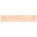 vidaXL Nástenná polica 220x40x(2-4) cm neošetrený dubový masív
