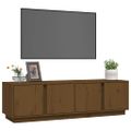 vidaXL TV skrinka medovo-hnedá 140x40x40 cm masívna borovica