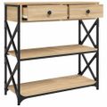 vidaXL Konzolový stolík dub sonoma 75x28x75 cm kompozitné drevo