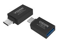 USB adaptér - USB-C (M) na USB typ A (F) - USB 3.0 - čierna