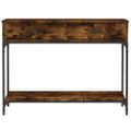vidaXL Konzolový stolík dymový dub 100x34,5x75 cm kompozitné drevo