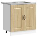 vidaXL Kuchynská skriňa Kalmar Sonoma dub 80 x 46 x 81,5 cm