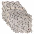 vidaXL Mozaikové dlaždice Krémová 30 x 30 cm Mramor