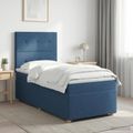 vidaXL Posteľ boxspring s matracom Modrá 80 x 200 cm Látka
