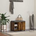 vidaXL Predsieňová lavica s vankúšom Údený Dub 60 x 38 x 46 cm