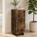 vidaXL Zásuvkový kabinet Dymový dub 33 x 34,5 x 90 cm Kompozitné drevo