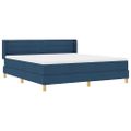 vidaXL Posteľ s pružinovým rámom s matracmi Modrá 200 x 180 cm látka