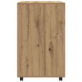 vidaXL Skrinka na kolieskach dub artisan 60x48x81 cm kompozitné drevo