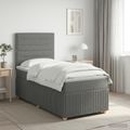 vidaXL Posteľ boxspring s matracom Tmavosivá 80 x 200 cm Látka