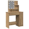 vidaXL toaletný stolík s LED Artisan Dub 86,5x35x136 cm