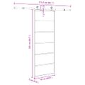 vidaXL Posuvné dvere s kovaním 76x205 cm ESG sklo a hliník