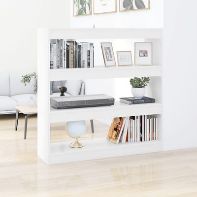 vidaXL Knižnica/deliaca stena biela 100x30x103 cm
