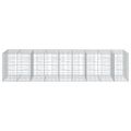 vidaXL Gabiónový kôš s krytom 450x100x100 cm pozinkované železo