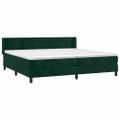 vidaXL Posteľný rám boxsping s matracom tmavozelený 200x200 cm zamat