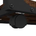 vidaXL Bočný stolík s kolieskami dymový dub 50x35x55,5 cm sprac. drevo