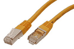 S/FTP patchkabel kategórie 6, 0,5 m, žltý