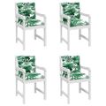 vidaXL Podložky na záhradné stoličky, nízke operadlo 4 ks 100x50x7 cm