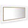 vidaXL LED kúpeľňové zrkadlo dubu sonoma 100x8,5x37 cm, akryl