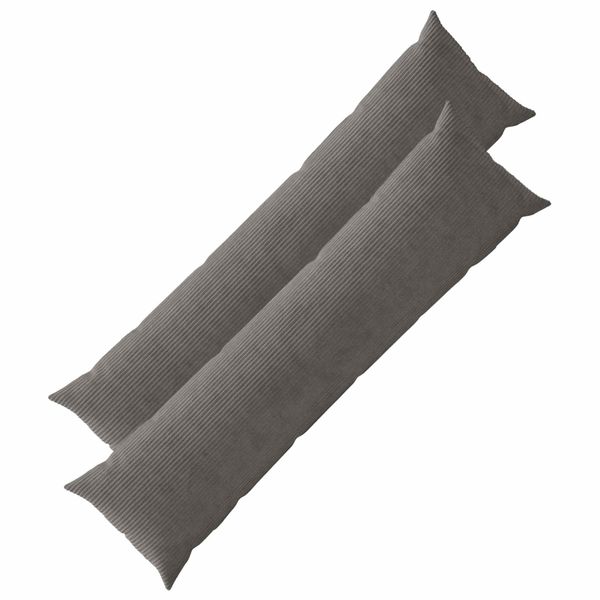 vidaXL Poťah na podložku 2 pcs HEERLEN Tmavosivá 40 x 145 cm manšestr