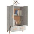 vidaXL Komoda betónovo sivá 70x31x115 cm spracované drevo