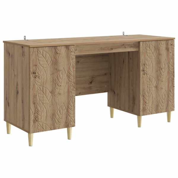 vidaXL Stôl Dub artisan Kompozitné drevo 142,5 x 50 x 75 cm