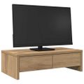 vidaXL Stojan na monitor a zásuvky dub artisian 50x27x15cm komp. drevo