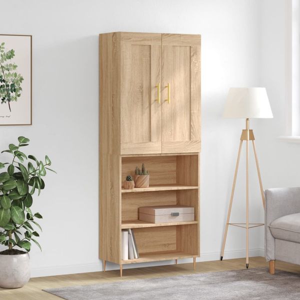 vidaXL Vysoká skrinka dub sonoma 69,5x34x180 cm spracované drevo
