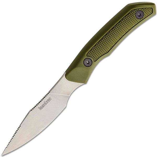 Kershaw K-1882 DESCHUTES CAPER lovecký nôž 8,4 cm, Stonewash, zelená, polypropylén, guma, puzdro