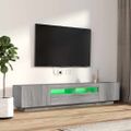 vidaXL 2-dielna súprava TV skriniek s LED sivá sonoma spracované drevo