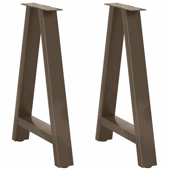 vidaXL Nohy k jedálenskému stolu v tvare A, 2 ks, 60 x (72-73) cm, oceľ