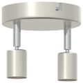vidaXL Stropné bodové svetlo so bodmi Niklová 12 x 8 cm Oceľ