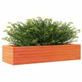 vidaXL Záhradný kvetináč voskovohnedý 110x40x23 cm masívna borovica