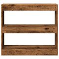 vidaXL Skriňa na knihy/Izbový prepážka Old Wood 80x30x72 cm